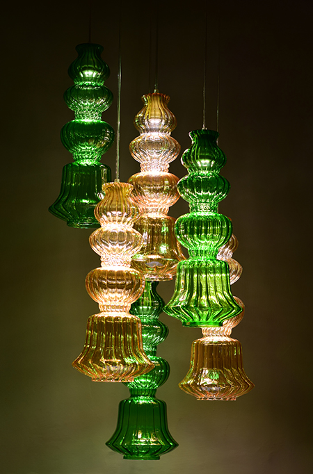 Ilke Fluted Green and Gold by Sahil & Sarthak
